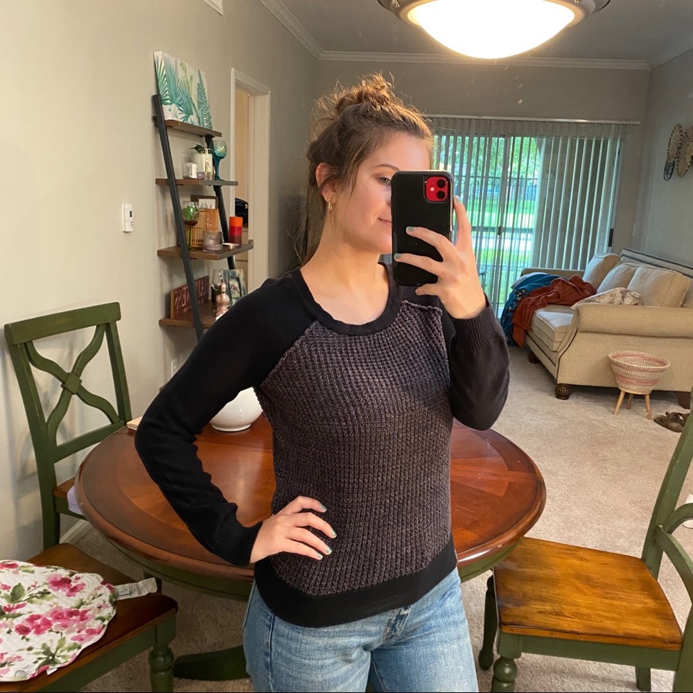 Mudd gray and black sweater